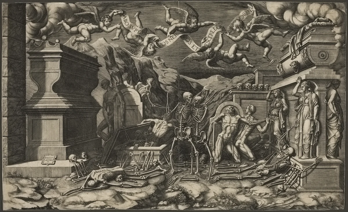 The Vision of Ezekiel by Giorgio Ghisi, print, 1554