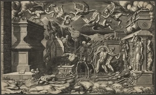 The Vision of Ezekiel by Giorgio Ghisi, print, 1554