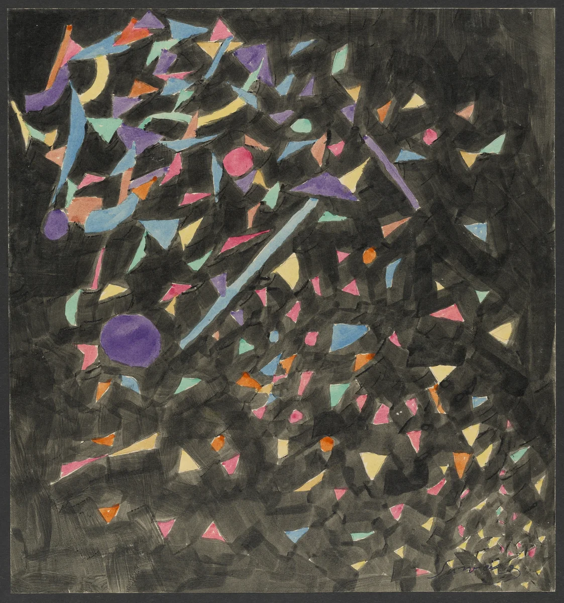 Colored Rhythm: Study for the Film by Léopold Survage, drawing, 1913