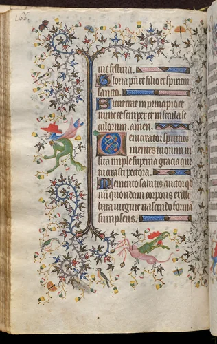 Hours of Charles the Noble, King of Navarre (1361-1425): fol. 83v, Text by Master of the Brussels Initials and Associates, book, 1400-1410