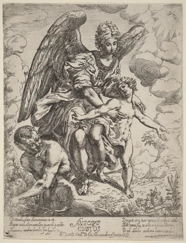 Guardian Angel by Girolamo Imperiale, print, 1622