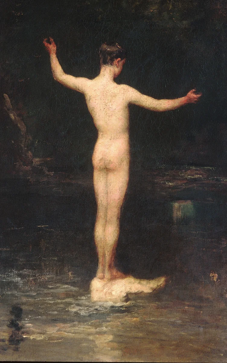 The Bathers by William Morris Hunt, artwork, 1877
