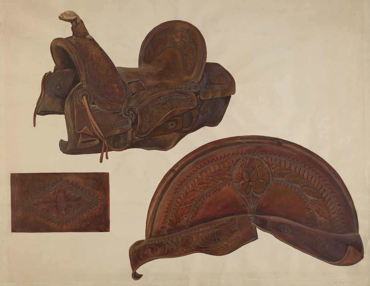 Double Rig Saddle by Cecil Smith, index of american design, 1938