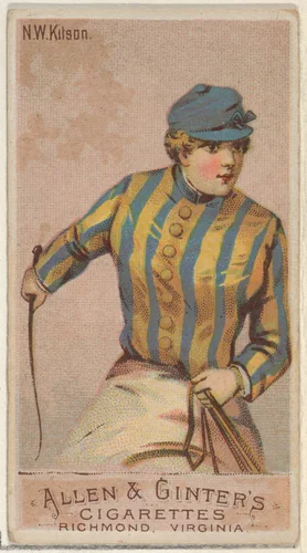 N.W. Kitson, from the Racing Colors of the World series (N22a) for Allen & Ginter Cigarettes by Allen & Ginter, print, 1888