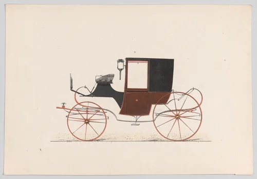Design for Brougham/D'Orsay by anonymous, print, 1865-1875