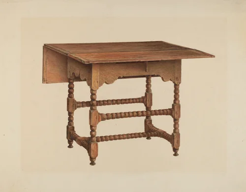 Drop-leaf Table by Isadore Goldberg, index of american design, 1938