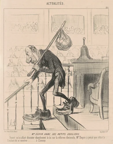 M. Dupin dans ses petits souliers by Honoré Daumier, print, 1850