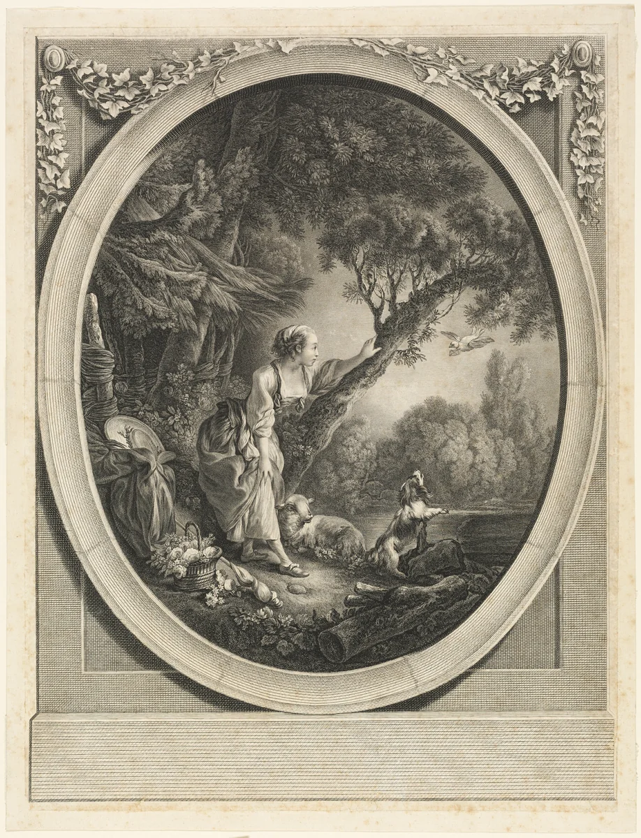 The Courier Departs by Jean Michel Moreau, print, 1761-1804