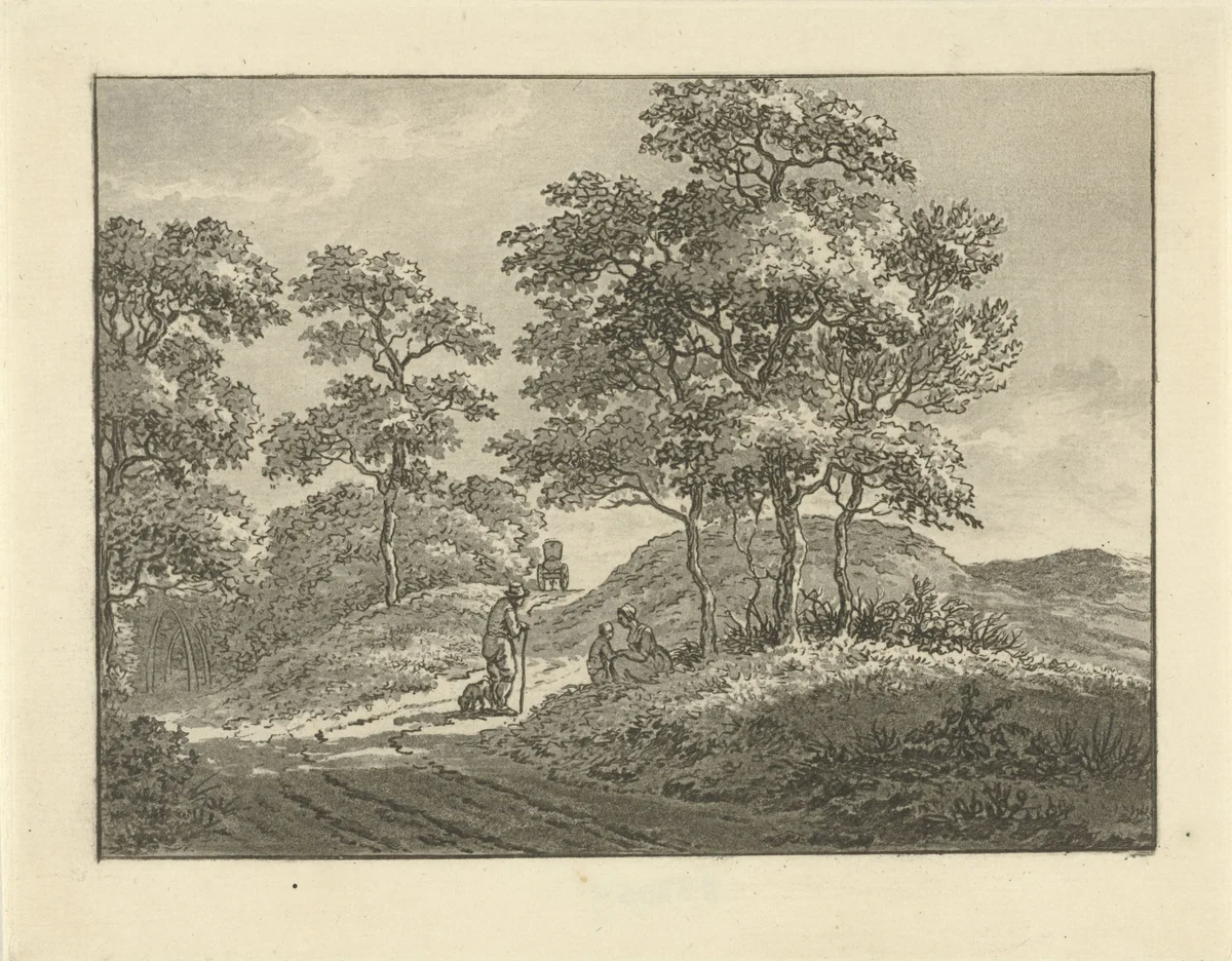 Duinlandschap by Jan Evert Grave, print, 1769-1805