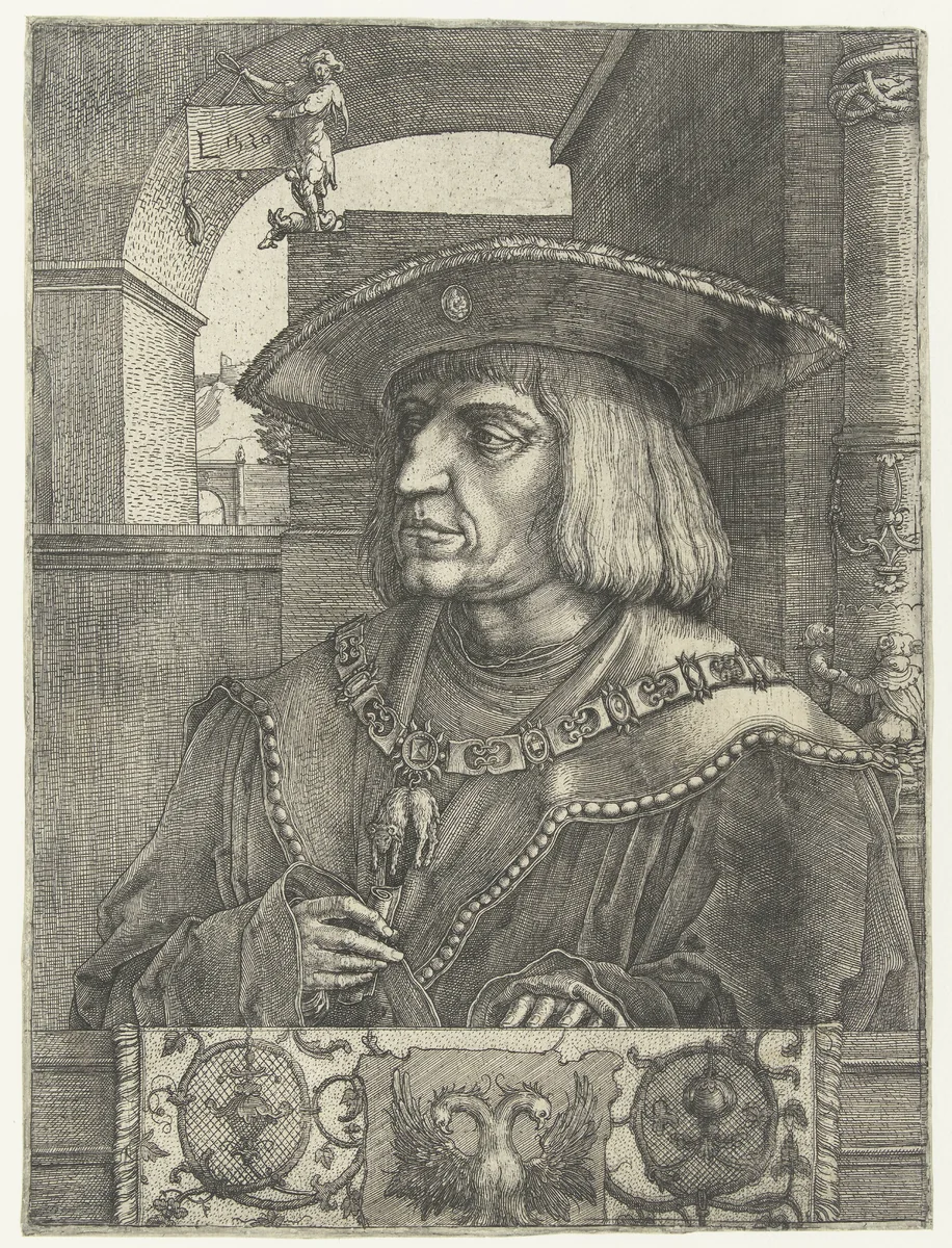 Maximiliaan I by Unknown, print, 1520