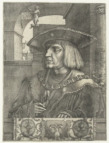 Maximiliaan I by Unknown, print, 1520