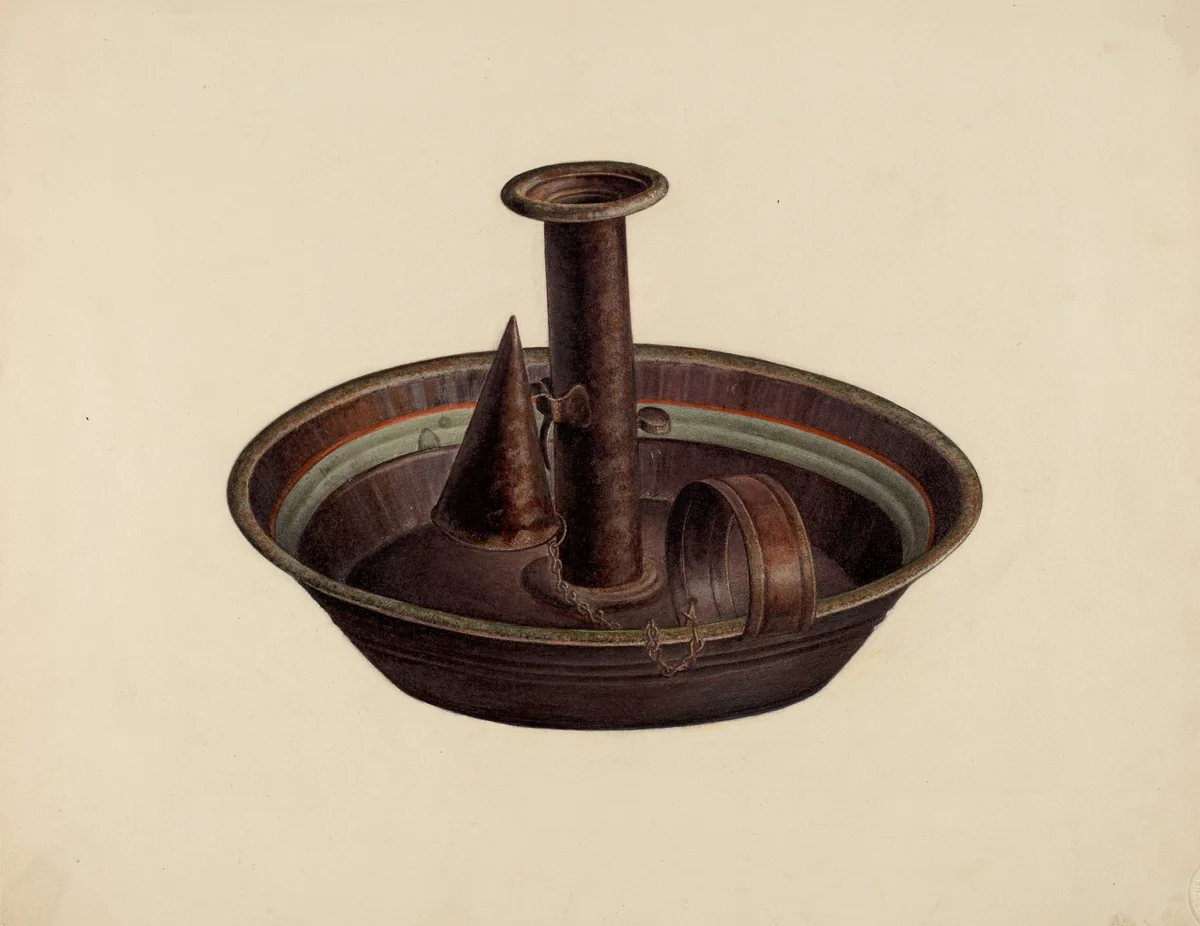 Candle Holder by Mildred Ford, index of american design, 1935-1942
