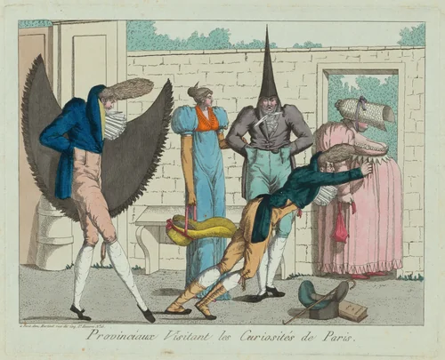 Provinciaux visitant les curiosités de Paris (Provinicials Visiting the Curiosities of Paris) by Aaron Martinet, print, 1800-1810
