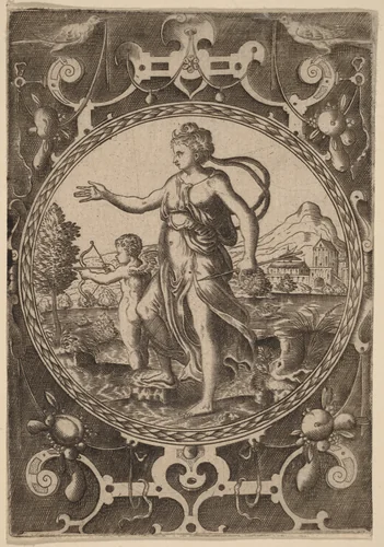 Venus by Abraham de Bruyn, print, 1540-1587