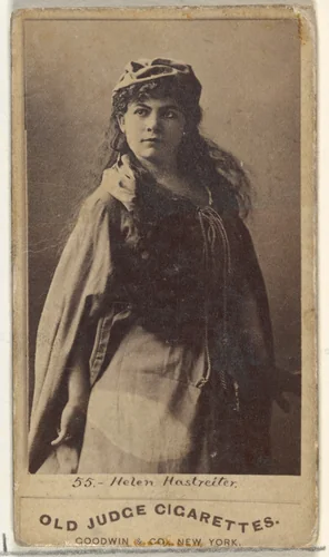 Helen Hastreiter, from the Actors and Actresses series (N171) for Old Judge Cigarettes by Goodwin & Company, photograph, 1886-1890