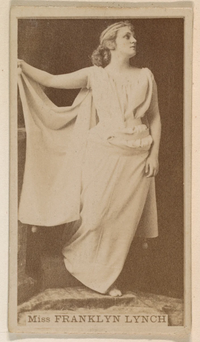 Miss Franklyn Lynch, from the Actresses series (N245) issued by Kinney Brothers to promote Sweet Caporal Cigarettes by Kinney Brothers Tobacco Company, photograph, 1890