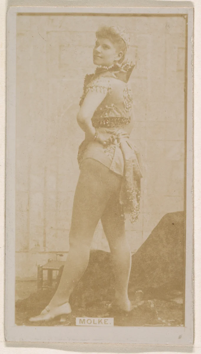 Miss Molke, from the Actresses series (N245) issued by Kinney Brothers to promote Sweet Caporal Cigarettes by Kinney Brothers Tobacco Company, photograph, 1890