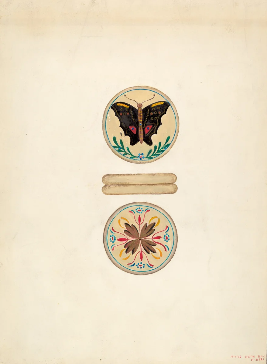 Snuff Box by Ann Gene Buckley, index of american design, 1937