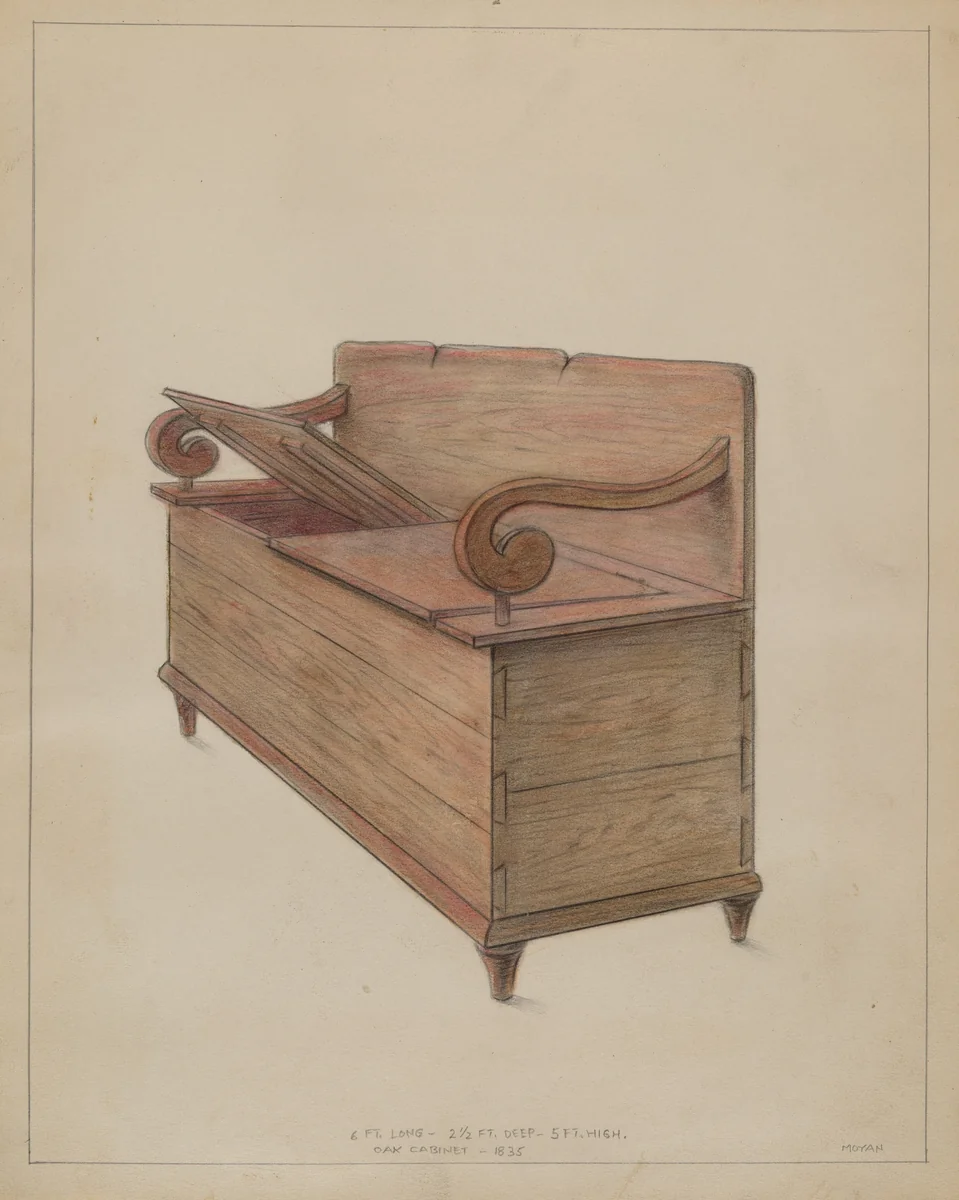 Cabinet by Franklin C. Moyan, index of american design, 1936