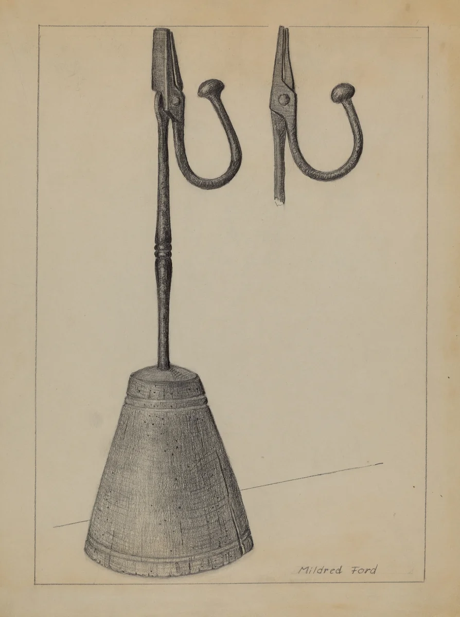 Rush Light Stand by Mildred Ford, index of american design, 1936