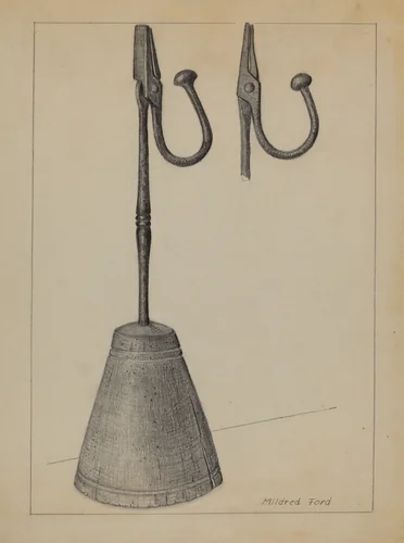 Rush Light Stand by Mildred Ford, index of american design, 1936