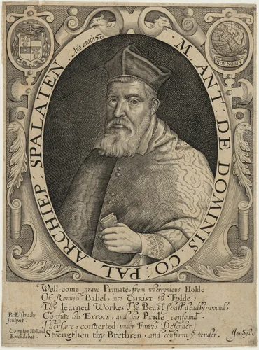 Marc Antonis De Dominis by Renold Elstrack, print, 1571-1625