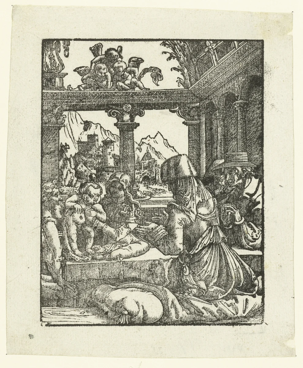 Heilige familie met Anna by Unknown, print, 1506-1538