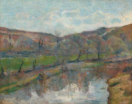Brittany Landscape by Paul Gauguin, painting, 1888