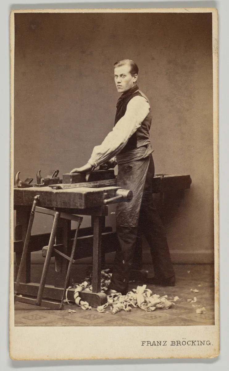 [Carpenter] by Franz Bröcking, photograph, 1860-1869