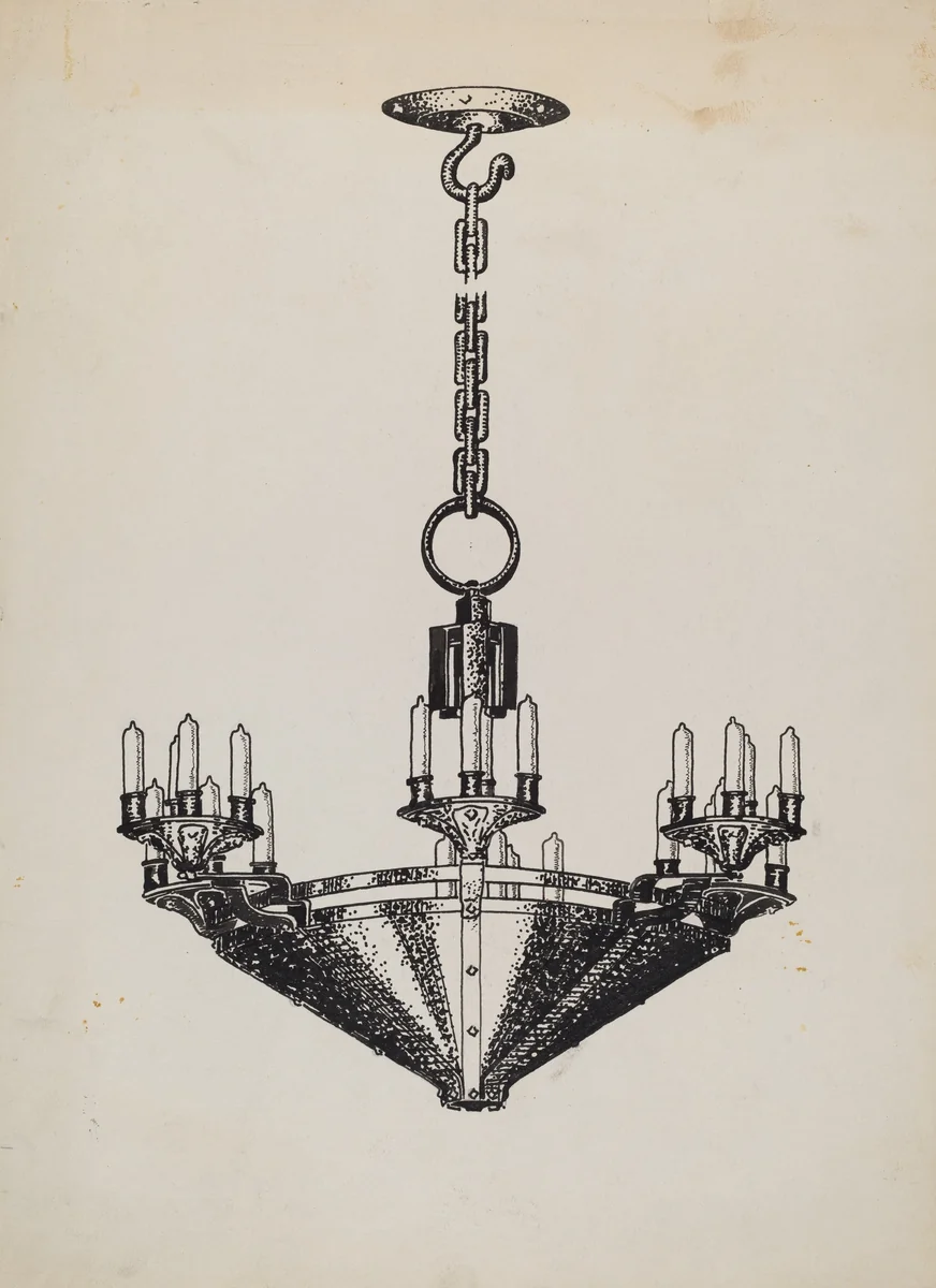 Chandelier by Florence Huston, index of american design, 1936