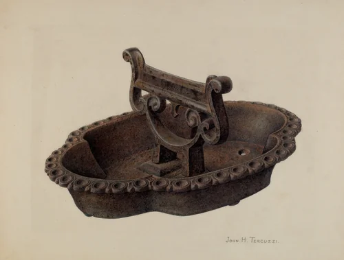 Foot Scraper and Tray by John H. Tercuzzi, index of american design, 1941