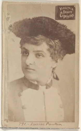 Card 791, Louise Paullin, from the Actors and Actresses series (N45, Type 2) for Virginia Brights Cigarettes by Allen & Ginter, photograph, 1885-1891