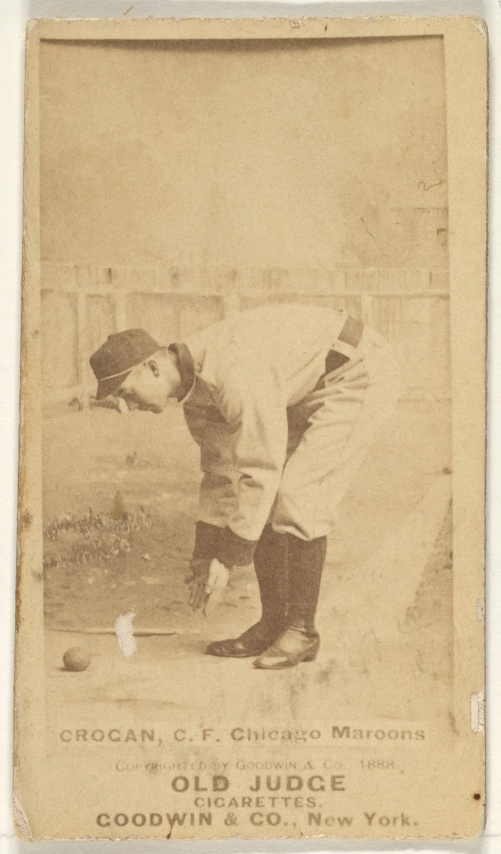 Crocan, Center Field, Chicago, from the Old Judge series (N172) for Old Judge Cigarettes by Goodwin & Company, photograph, 1888