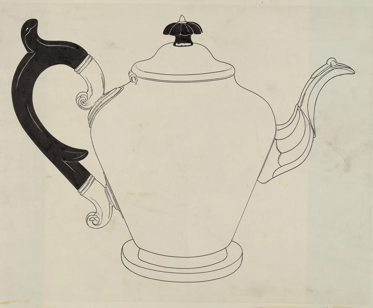 Pewter Teapot by Harry Goodman, index of american design, 1937