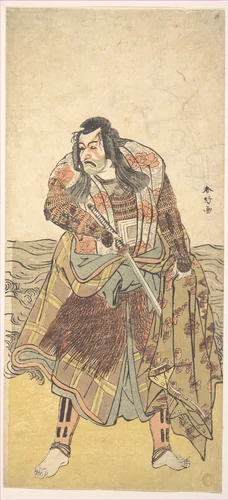 The Fifth Ichikawa Danjuro as a Samurai by Katsukawa Shunkō (勝川春好), print, 1775-1795