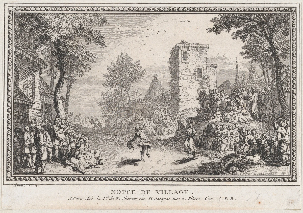 Nopce de Village by Quentin Pierre Chedel, print, 1744-1754