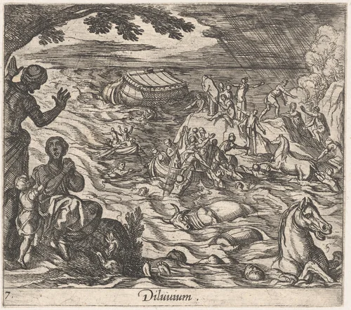 Plate 7: The Flood (Diluvium.), from Ovid's 'Metamorphoses' by Antonio Tempesta, print, 1606