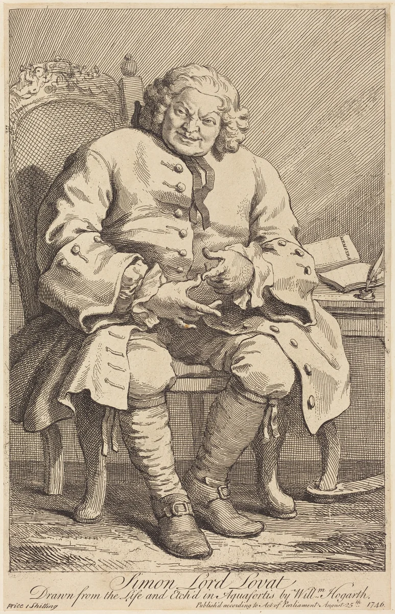 Simon Lord Lovat by William Hogarth, print, 1746