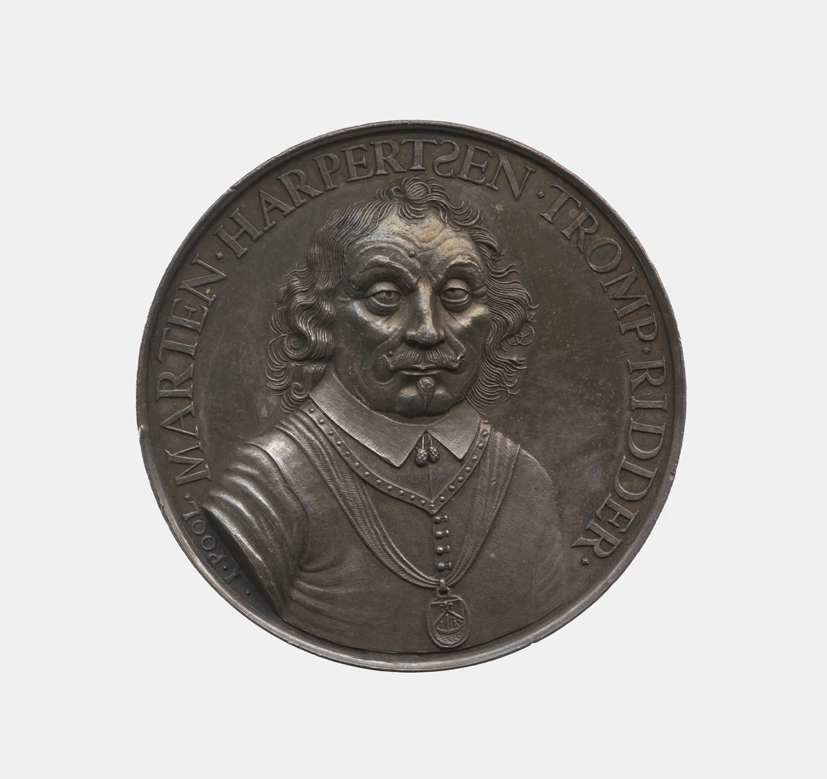 Admiral Martin Harpertszoon Tromp 1597-1653 by Jurriaen I Pool, metalwork, 1653