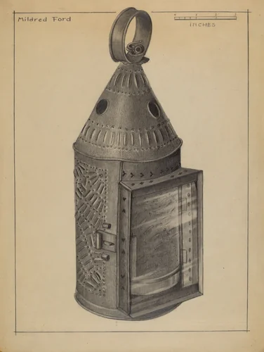 Lantern by Mildred Ford, index of american design, 1936
