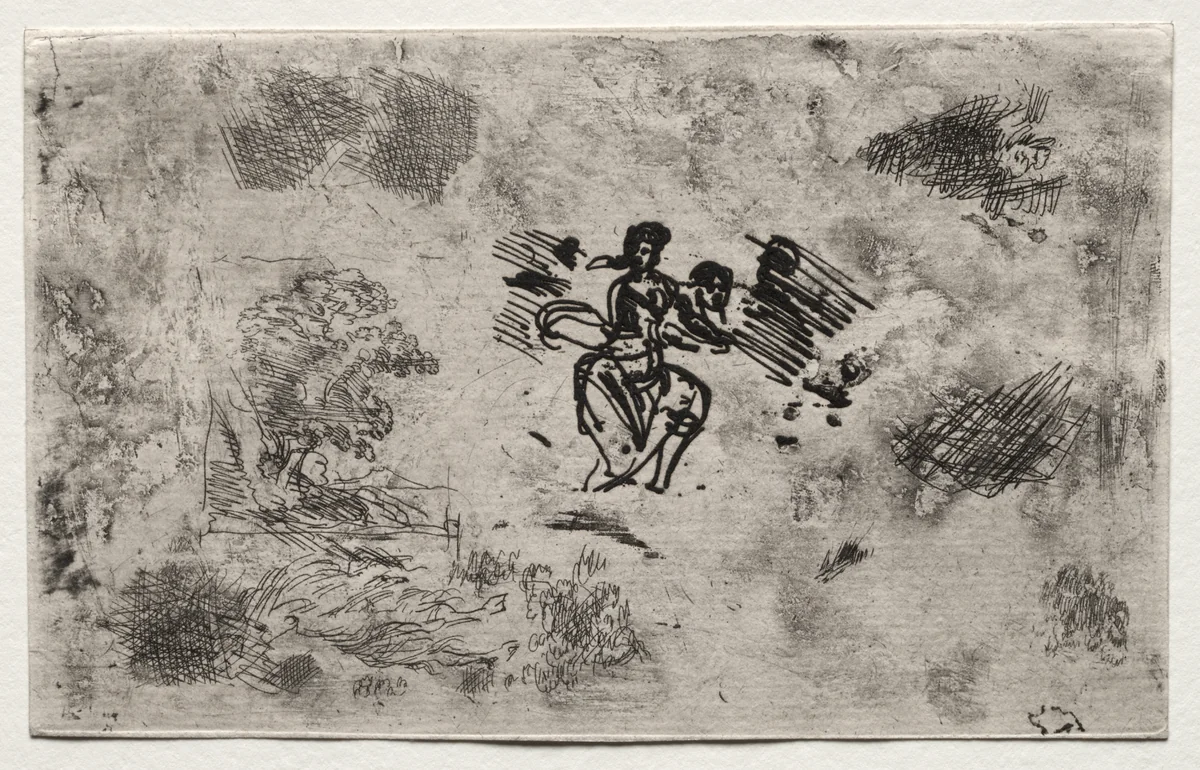 Study of a Seated Woman and other Sketches by Claude Lorrain, print, 1620-1680