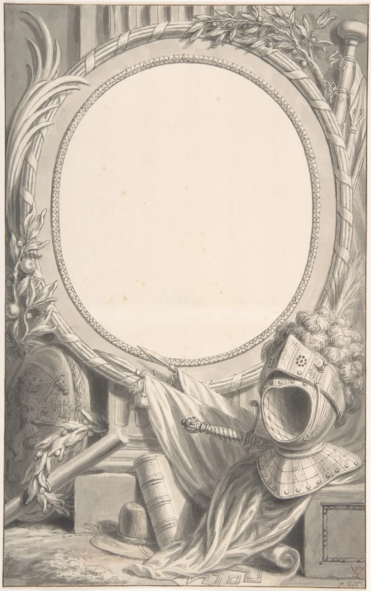Design for an Ornamental Frame by Pieter Tanjé, drawing, 1715-1761