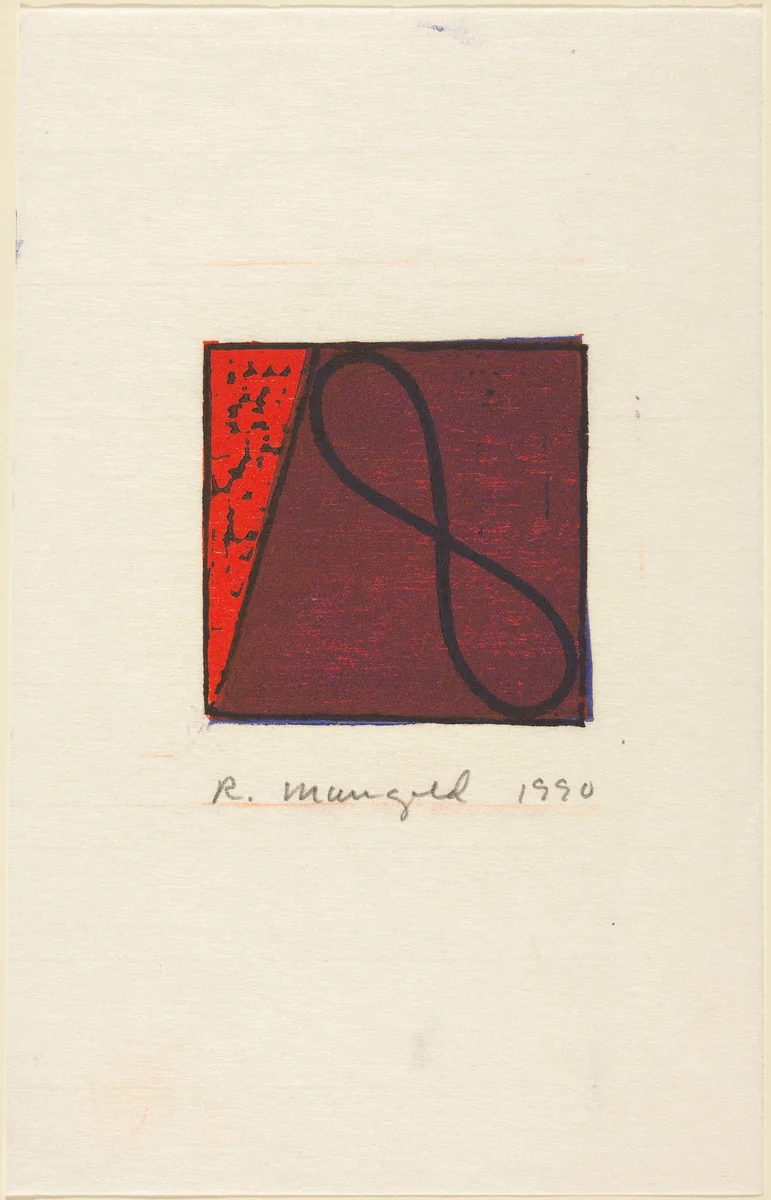 Untitled (Holiday Card) by Robert Mangold, print, 1990