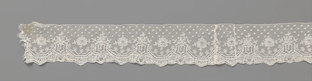 Strook kloskant met zeszijdige medaillons by anonymous, other, 1855-1869