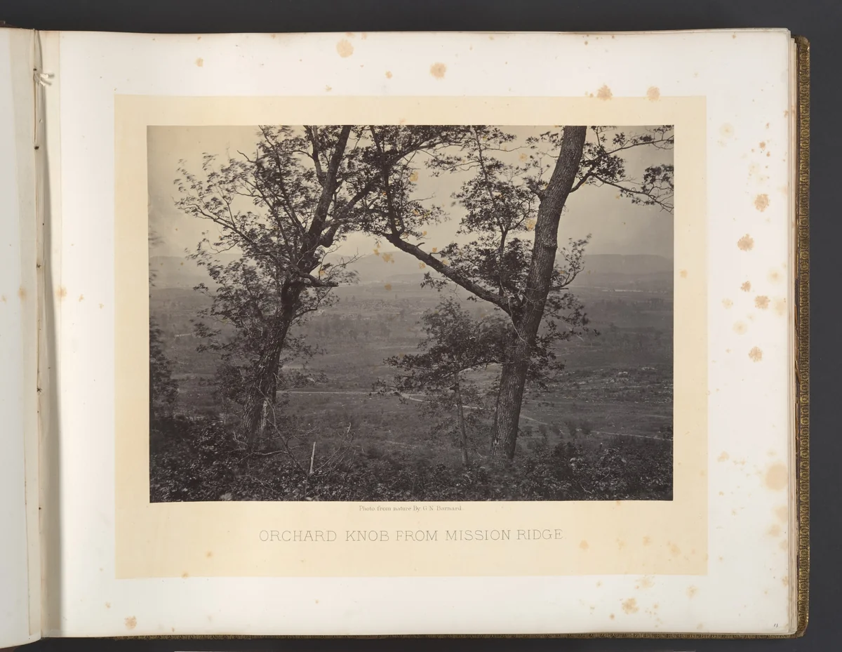 Orchard Knob from Mission Ridge by George N. Barnard, photograph, 1860-1869