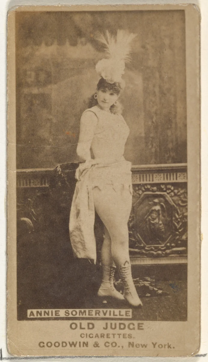 Annie Somerville, from the Actors and Actresses series (N171) for Old Judge Cigarettes by Goodwin & Company, photograph, 1886-1890