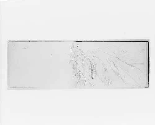 Mountain Landscape (from Sketchbook X) by William Trost Richards, artwork, 1885