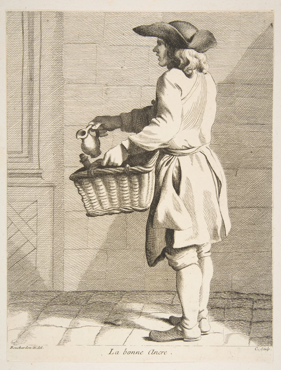 Ink Seller by Anne Claude Philippe de Tubières, print, 1746