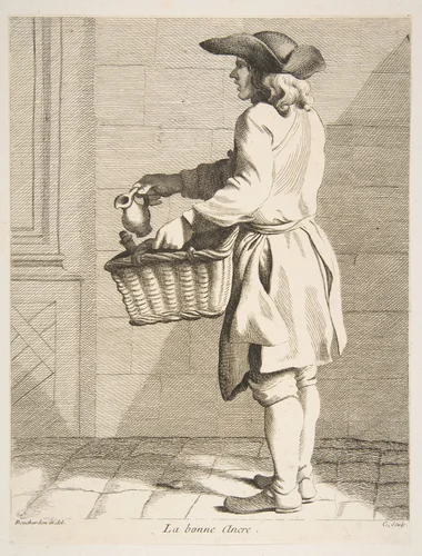Ink Seller by Anne Claude Philippe de Tubières, print, 1746