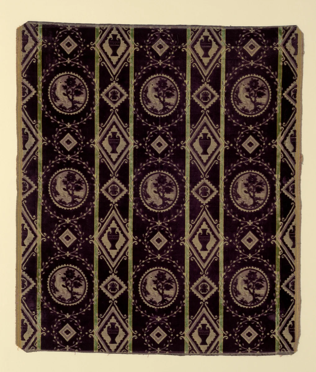 Panel by France Auvergne (?), textile, 1775-1799